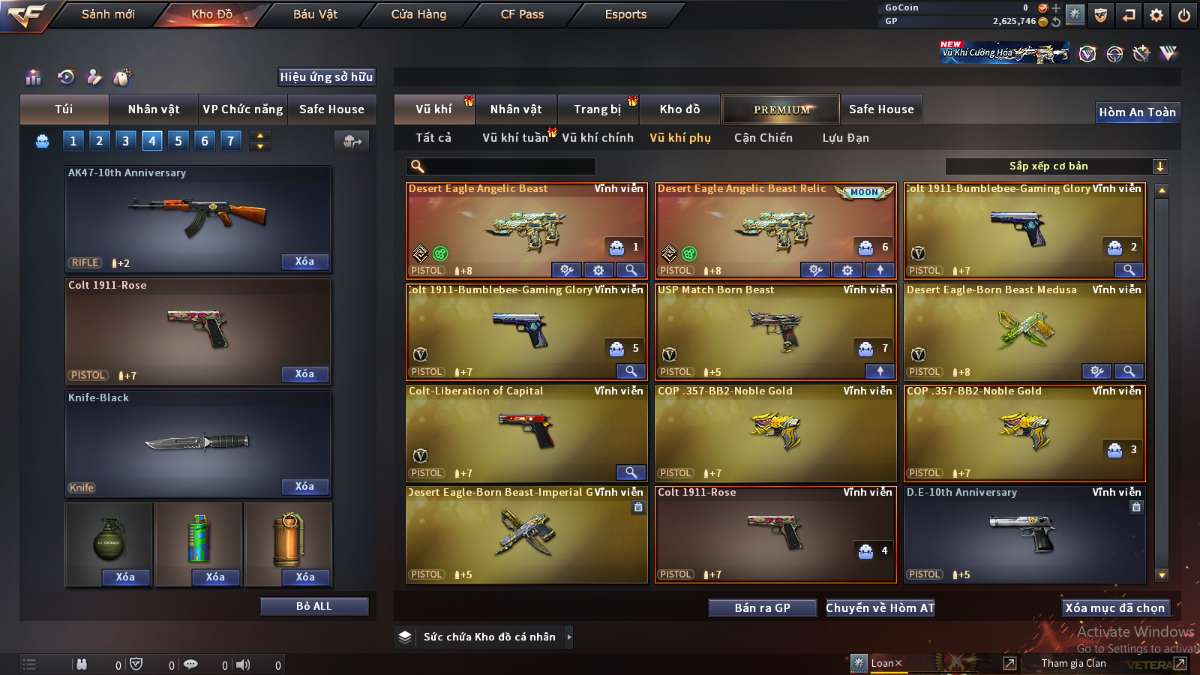 shop acc cf uy tin gia re